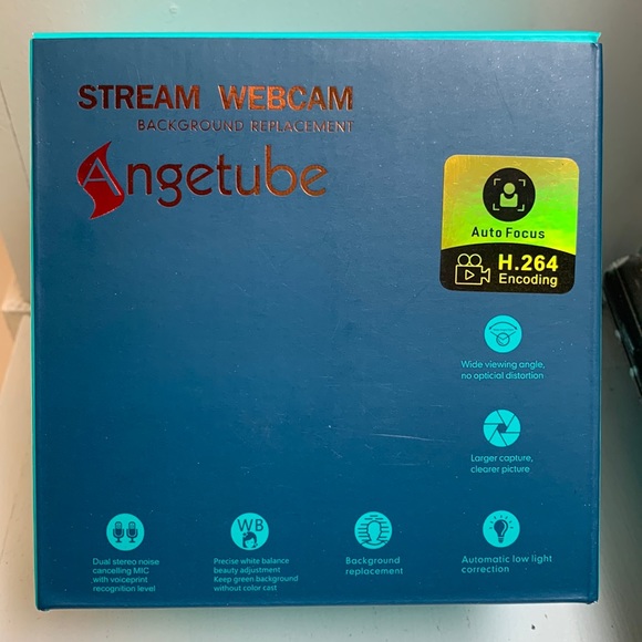 NEW Angetube Streaming 1080P HD Webcam Ring Light + Mic Video Web Camera 967 - Picture 3 of 11